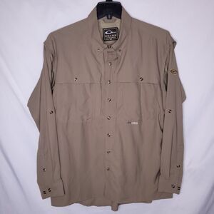 Drake Waterfowl Shirt Mens Medium Green Wingshooter Vented